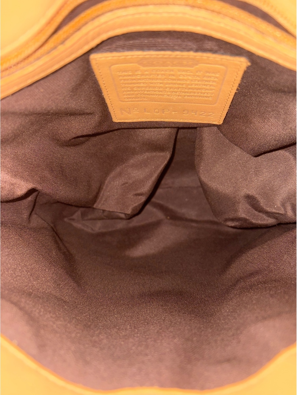 Vintage Coach Bonnie Legacy Slim Tote Tan Leather Handbag 9422 - Picture 8 of 10